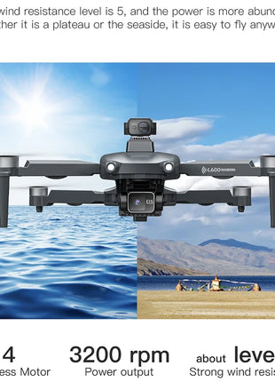 2024 New L600 PRO MAX GPS Drone 5KM 4K Professional HD Dual Camera