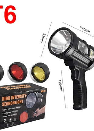 Rechargeable Spotlight, 1000,000 Lumens Handheld Hunting Flashlight
