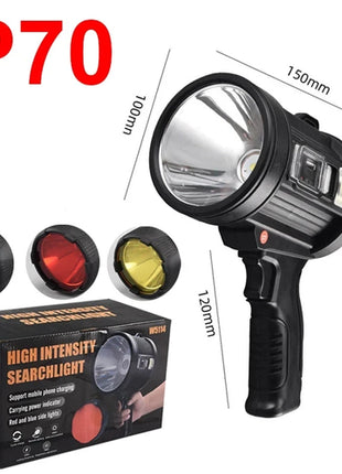Rechargeable Spotlight, 1000,000 Lumens Handheld Hunting Flashlight