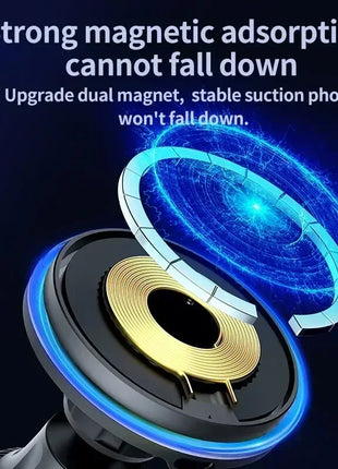 30W Magnetic Car Wireless Chargers RGB LED Light For iPhone 12 13 14