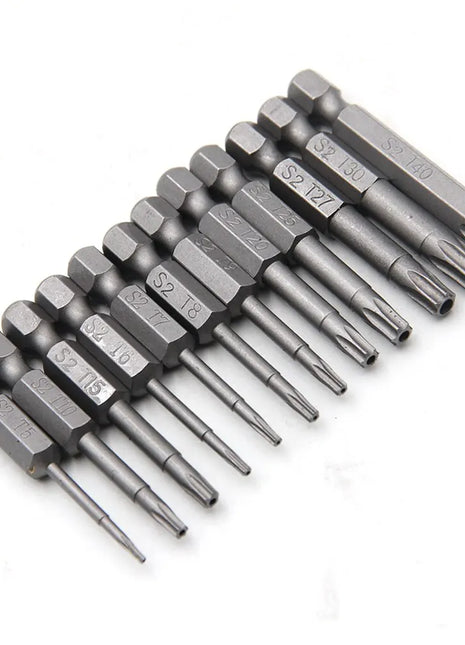 12pc Hollow Plum Blossom Screwdriver Head 50mm Long S2 Hexagonal