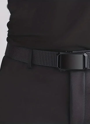 New Automatic Buckle Belt, Canvas Tactical Workwear Casual Outdoor