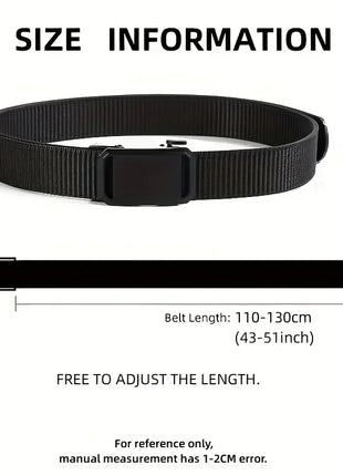 New Automatic Buckle Belt, Canvas Tactical Workwear Casual Outdoor