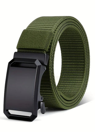 New Automatic Buckle Belt, Canvas Tactical Workwear Casual Outdoor