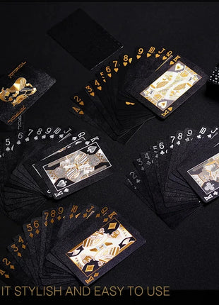Color Black Gold Playing Card Game Card Group Waterproof Poker Suit