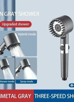 High Pressurized Filter Shower Head 3-mode Adjustable Spray with