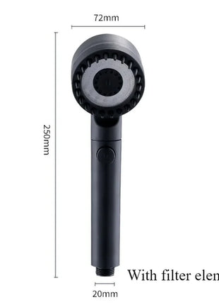 High Pressurized Filter Shower Head 3-mode Adjustable Spray with