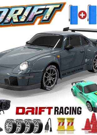 4WD RC Drift Car With LED Light 2.4G Radio 20KM/h High Speed Remote