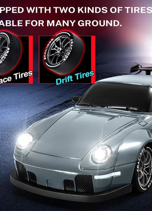 4WD RC Drift Car With LED Light 2.4G Radio 20KM/h High Speed Remote