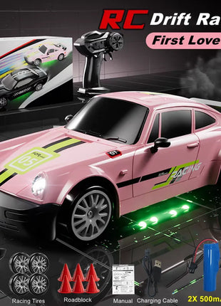 4WD RC Drift Car With LED Light 2.4G Radio 20KM/h High Speed Remote