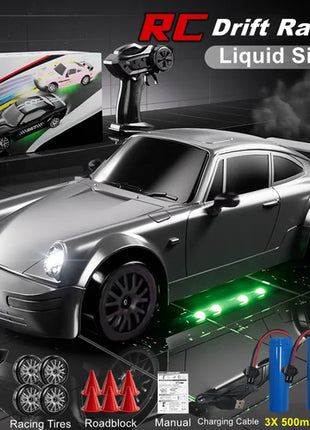 4WD RC Drift Car With LED Light 2.4G Radio 20KM/h High Speed Remote