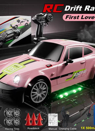 4WD RC Drift Car With LED Light 2.4G Radio 20KM/h High Speed Remote