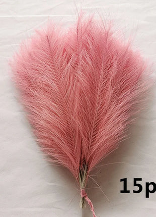 15pcs Artificial Pampas Grass Flower Bouquet For Home Wedding