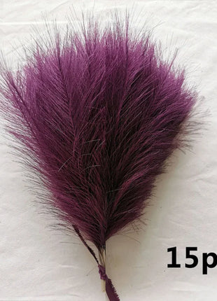 15pcs Artificial Pampas Grass Flower Bouquet For Home Wedding