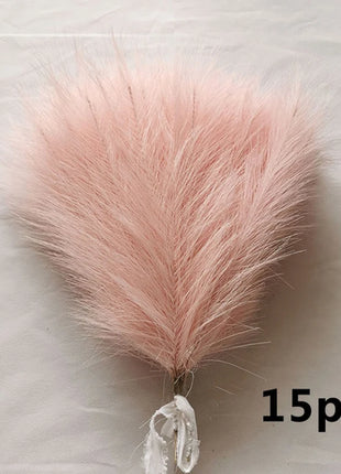 15pcs Artificial Pampas Grass Flower Bouquet For Home Wedding