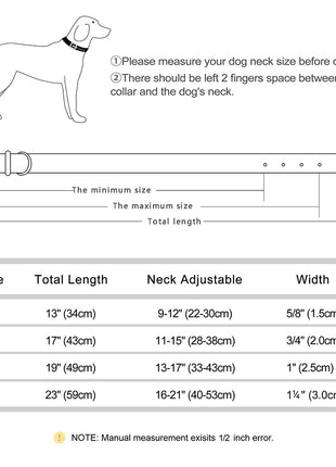 Personalized Dog Collar Custom PU Leather Dog Collars Free Engraved