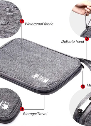 NNBILI Cable Storage Bags System Kit Case USB Charger Data phone