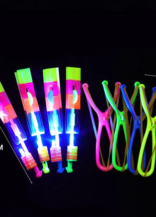 6PCS Outdoor Shining Rocket Flash LED Light Night Kids Luminous