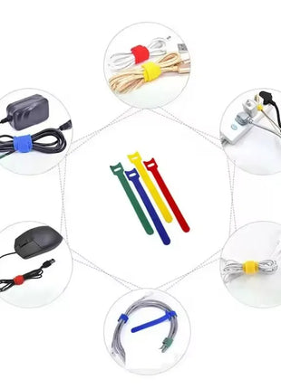 50/200 Pcs Releasable Cable Ties Colored Plastics Reusable Cable ties