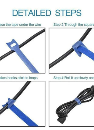 50/200 Pcs Releasable Cable Ties Colored Plastics Reusable Cable ties