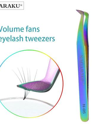 NAGARAKU Eyelash Extension Tweezers Makeup Tools Stainless Steel