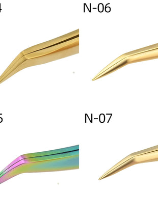 NAGARAKU Eyelash Extension Tweezers Makeup Tools Stainless Steel