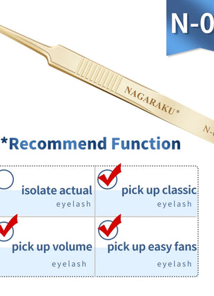 NAGARAKU Eyelash Extension Tweezers Makeup Tools Stainless Steel