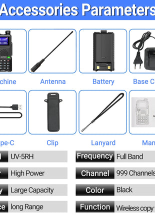 UV 5RH Pro Max 15W Air Band Walkie Talkie Long Range Wirless Copy