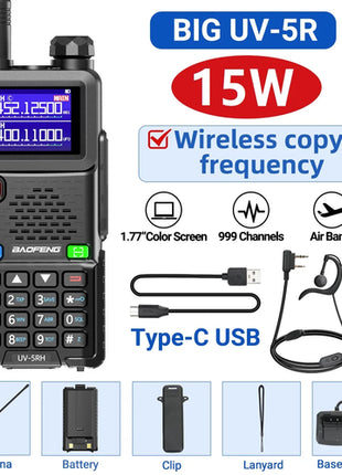 UV 5RH Pro Max 15W Air Band Walkie Talkie Long Range Wirless Copy