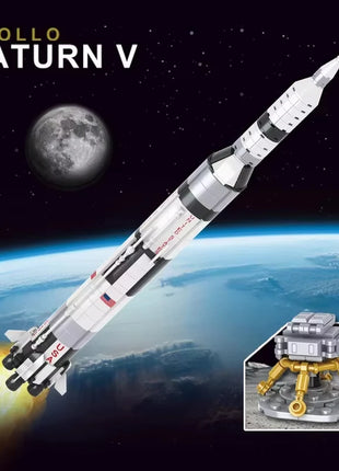 Apollo Saturn V Rocket Building Blocks Kit 602PCS - 59cm Space