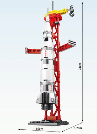 Moc Mini Aviation Manned Rocket Model Building Blocks Space Aerospace