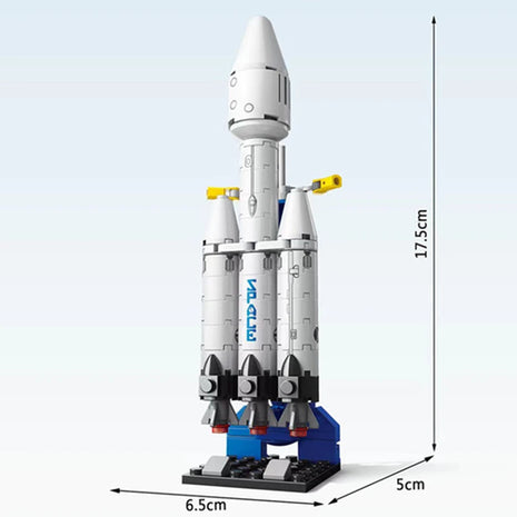 Moc Mini Aviation Manned Rocket Model Building Blocks Space Aerospace