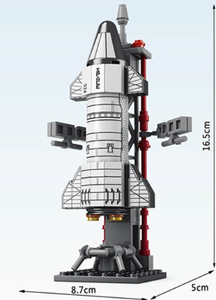 Moc Mini Aviation Manned Rocket Model Building Blocks Space Aerospace