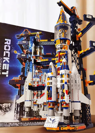 Manned Rocket Model Building Blocks Space Station Construction Toy
