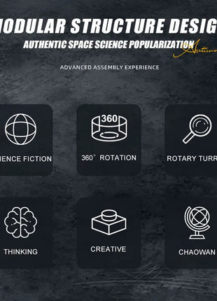 Manned Rocket Model Building Blocks Space Station Construction Toy