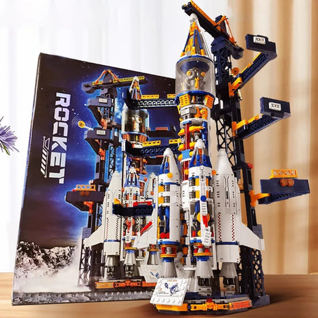Manned Rocket Model Building Blocks Space Station Construction Toy