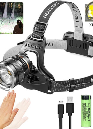 XHP90.2 Super Powerful Headlamp Rechargeable Head Flashlight High
