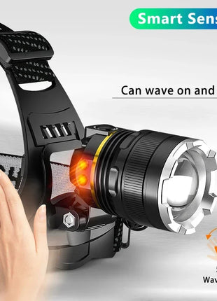 XHP90.2 Super Powerful Headlamp Rechargeable Head Flashlight High