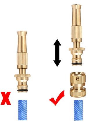 SCIMAKER Spray Nozzle Water Gun Brass High Pressure Direct Spray