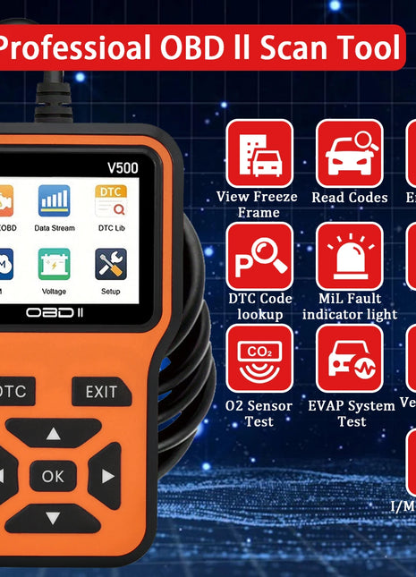 Car OBD2 Scanner Diagnostic Tool Code Reader, Car Voltage Tester