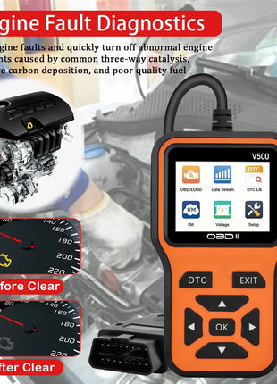Car OBD2 Scanner Diagnostic Tool Code Reader, Car Voltage Tester