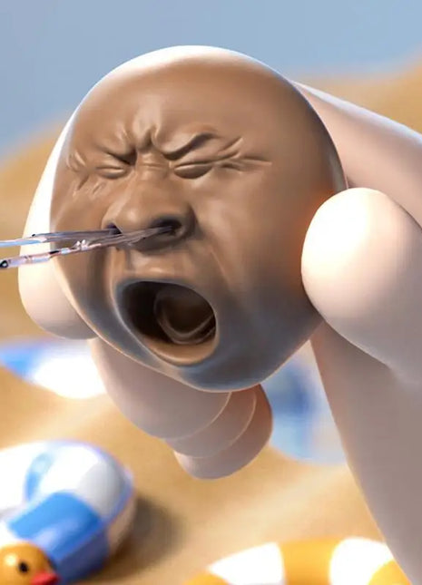 Creative Facial Yawning Water Spray Toy Funny Ornament Pinching