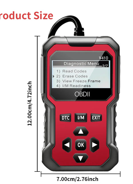 Car Obd2 Scanner Diagnostic Tool Code Reader Engine Fault Code Reader