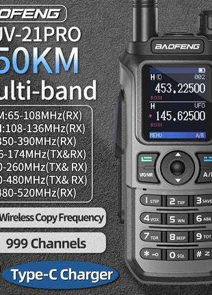 Baofeng UV 21 Pro Wireless Copy Frequency Walkie Talkie Long Range