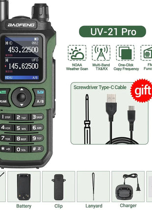 Baofeng UV 21 Pro Wireless Copy Frequency Walkie Talkie Long Range