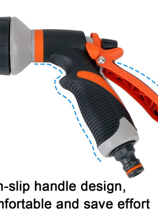Hose Sprinkle Nozzle For Garden Washing Car 8 Spray Modes Lawn Spray