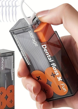 Portable Floss Dispenser Includes 10Pcs Floss Automatic Ejectable