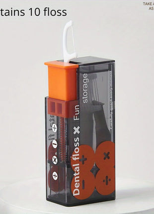 Portable Floss Dispenser Includes 10Pcs Floss Automatic Ejectable