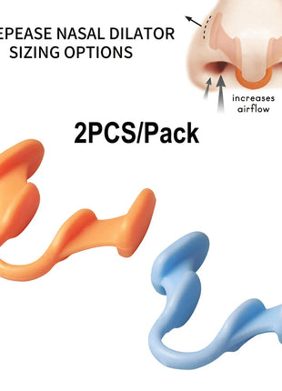 2pcs Mini Stop Snoring Device Silicone Elastic Nose Clip Anti-Snoring