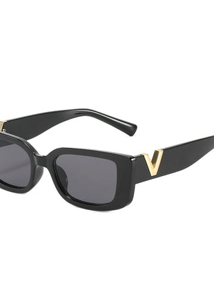 New Sunglasses Metal V Square Fashion Sunglasses Lady Retro Street